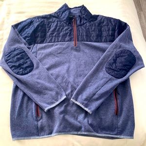 Orvis Men's Quarter Zip, Navy/Blue size Large